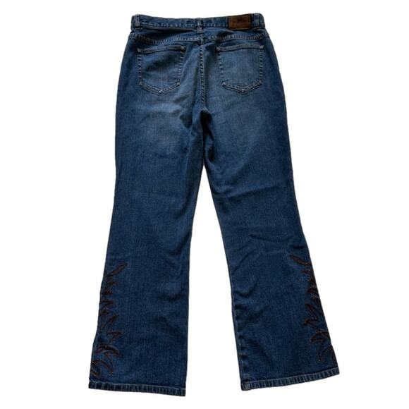 Vintage Lauren Jeans Co. Jeans High Rise Embroidered Accent Boot Cut Denim 10P - Picture 7 of 14